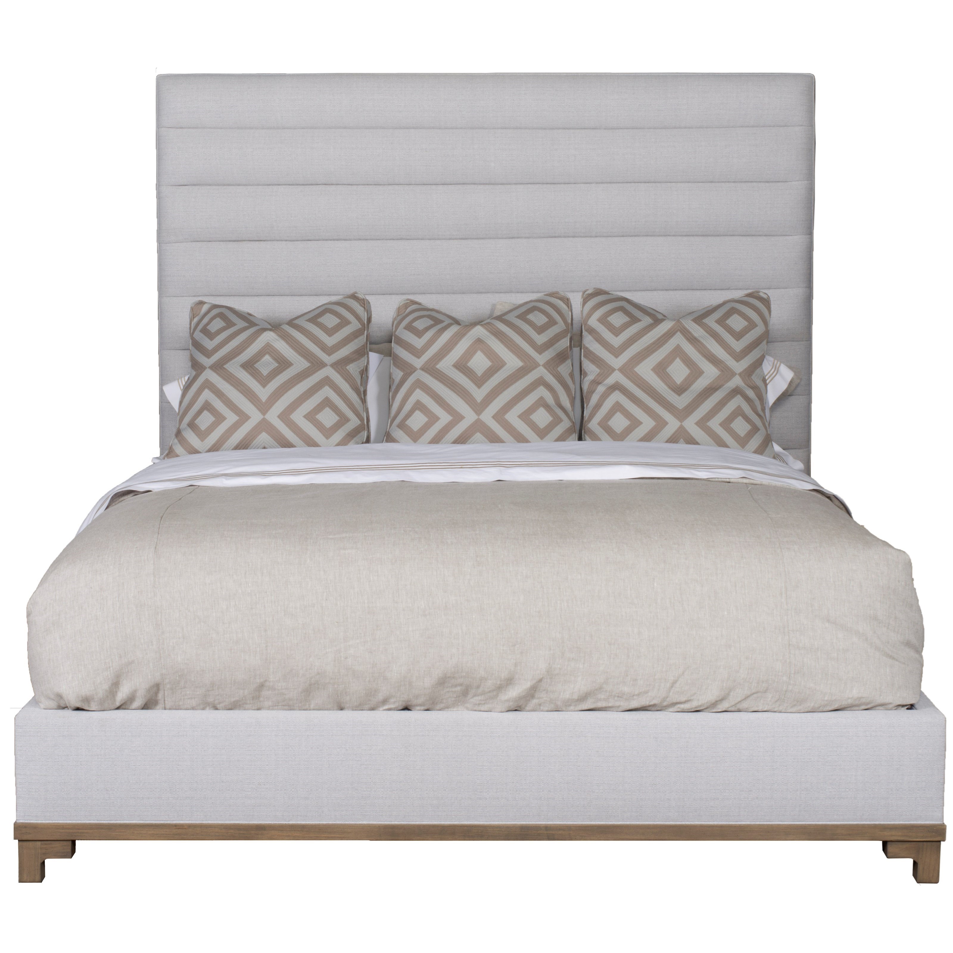 Vanguard Furniture Kelsey 592DK-PF Kelsey King Platform Bed with Chanel Upholstered Headboard ...